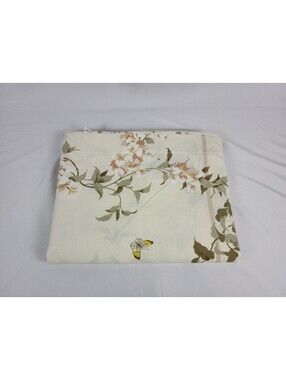 Springmaid Non Iron Percale Butterfly Floral Flat Sheet Queen